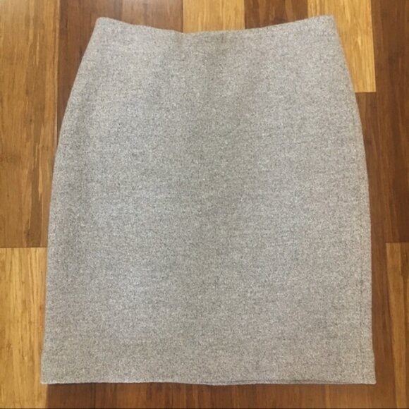Ann Taylor Neutral Pencil Skirt 6 NEW Office Career Tailored Metallic Shimmer - Picture 1 of 11